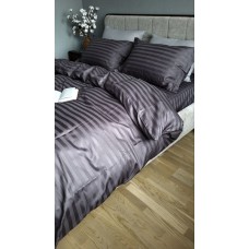Комплект постільної білизни Stripe PREMIUM, ROYAL GRAY 2/2см