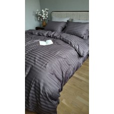 Комплект постільної білизни Stripe PREMIUM, ROYAL GRAY 2/2см