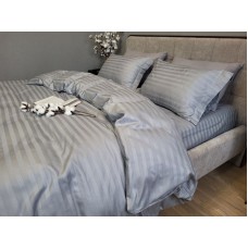 Комплект постільної білизни Stripe PREMIUM, SILVER STONE 2/2см