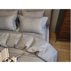 Комплект постільної білизни Stripe PREMIUM, SILVER STONE 2/2см