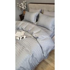 Комплект постільної білизни Stripe PREMIUM, SILVER STONE 2/2см