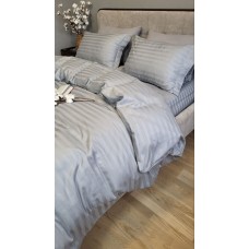 Комплект постільної білизни Stripe PREMIUM, SILVER STONE 2/2см