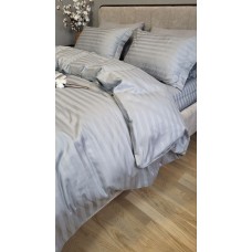 Комплект постільної білизни Stripe PREMIUM, SILVER STONE 2/2см