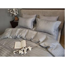 Комплект постільної білизни Stripe PREMIUM, SILVER STONE 2/2см