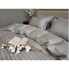 Комплект постільної білизни Stripe PREMIUM, SILVER STONE 2/2см