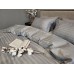 Комплект постільної білизни Stripe PREMIUM, SILVER STONE 2/2см