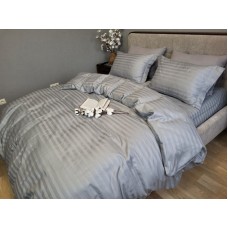 Комплект постільної білизни Stripe PREMIUM, SILVER STONE 2/2см
