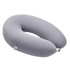 U-подібна подушка для вагітних та годування SeiDesign 30 x 190 см, трикотаж, гіпоалергенна, бавовняна наволочка на блискавці, сіро-бежева