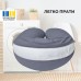 U-подібна подушка для вагітних SeiDesign 30 x 190 см, для сну та годування, бавовна, знімна наволочка, темно-сіра