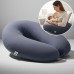 U-подібна подушка для вагітних SeiDesign 30 x 190 см, для сну та годування, бавовна, знімна наволочка, темно-сіра
