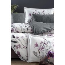 Комплект постільної білизни La Romano 300TC Premium сатин евро (Delcina Grey)