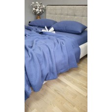 Комплект постільної білизни Navy Blue, Муслін чотиришаровий, 100% Бавовна, ТМ Комфорт-текстиль