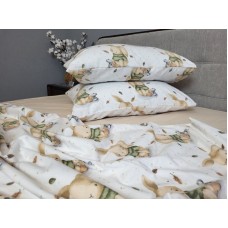 Комплект постільної білизни Вухастики/бежева, Фланель, Туреччина, ТМ Комфорт-текстиль Комплект постільної білизни Вухастики/бежева, Фланель, Туреччина, ТМ Комфорт-текстиль
