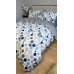 Комплект постільної білизни Юлій Turkish Cotton, двосторонній, білий з яскравими колами